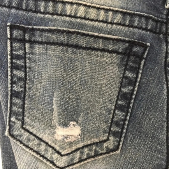 LAST CALL Miss Me Signature Ankle Skinny Jeans Women’s Size 26 Blue Embroidered - Picture 10 of 14